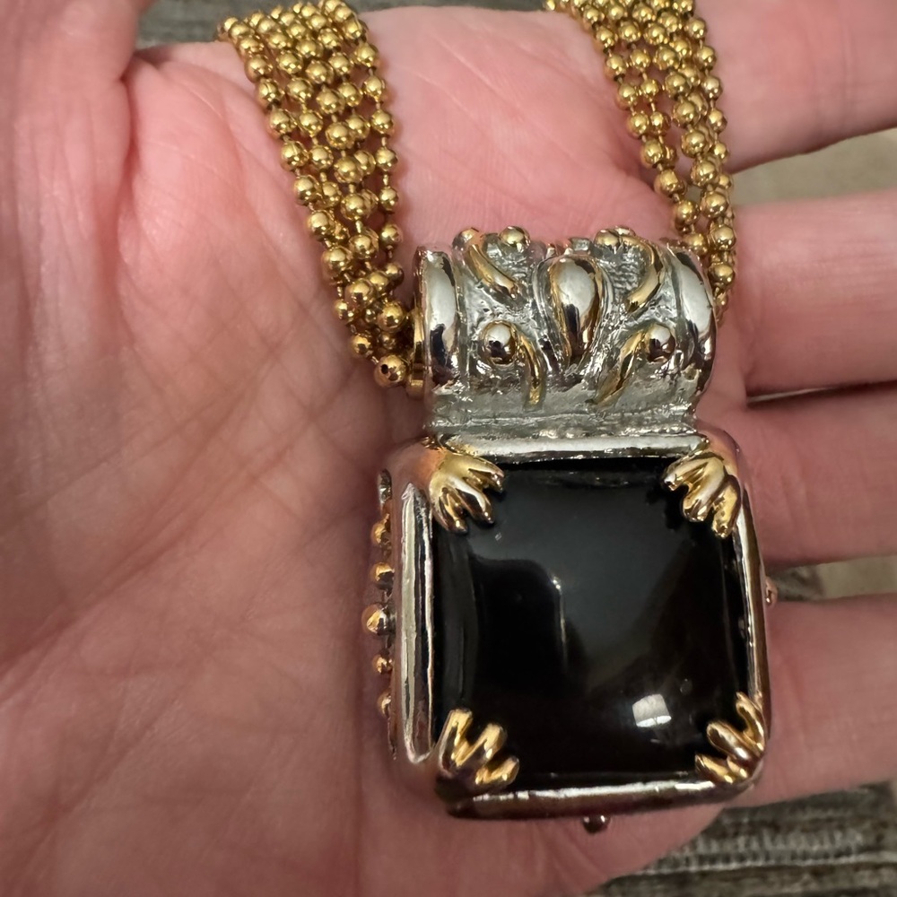 Gold and silver necklace